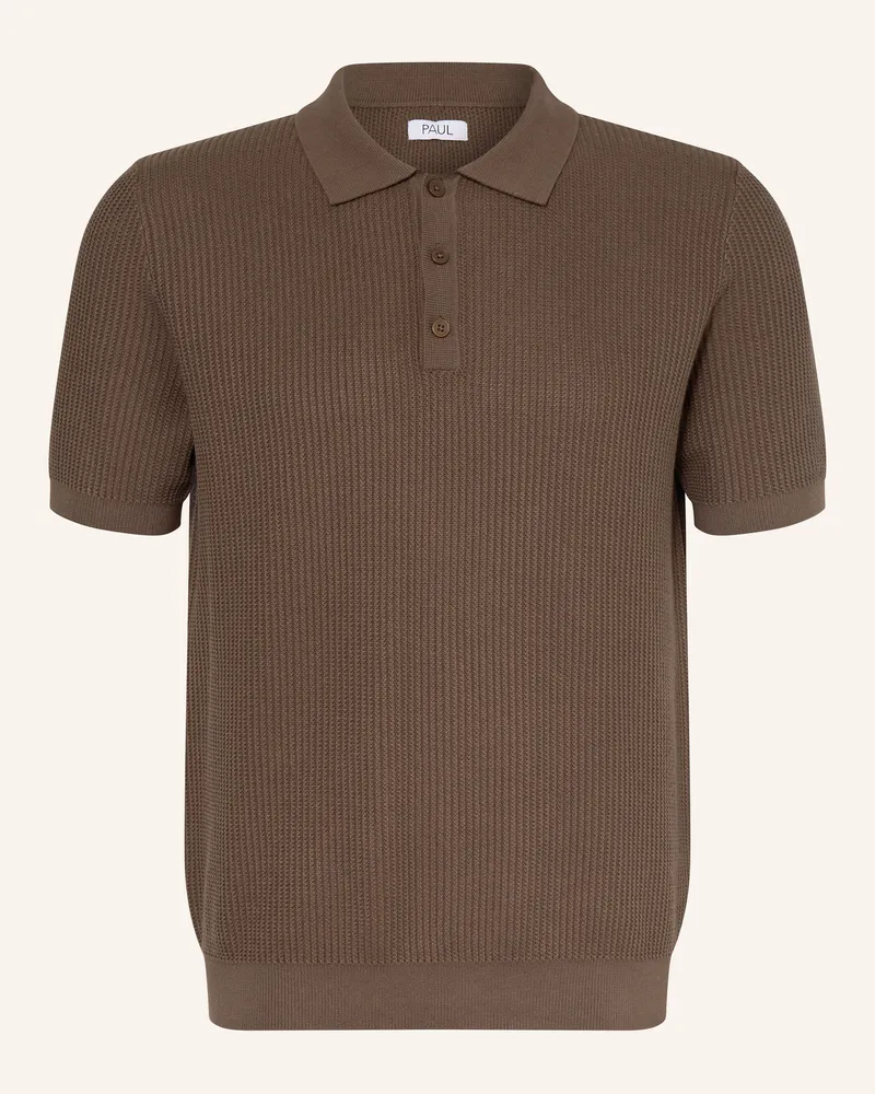 paul Strick-Poloshirt grau Braun