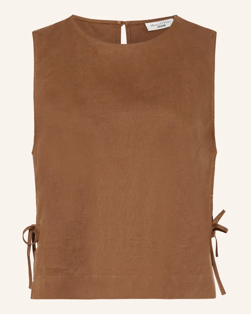 Marc O'Polo Blusentop Mit Leinen braun Braun