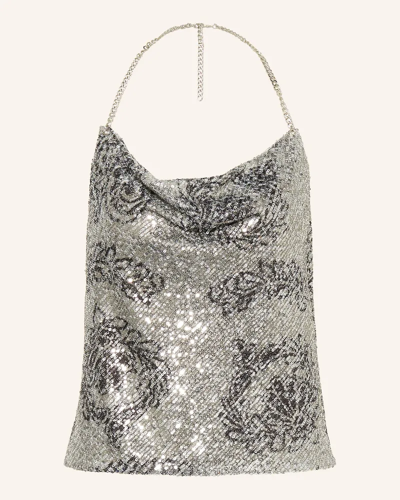 ba&sh Top Simona Mit Pailleten schwarz Taupe