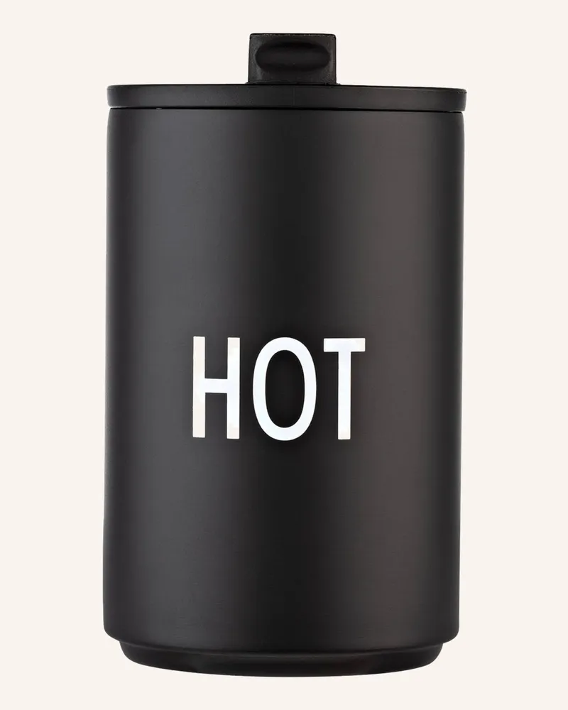 DESIGN LETTERS Thermobecher Hot schwarz Schwarz