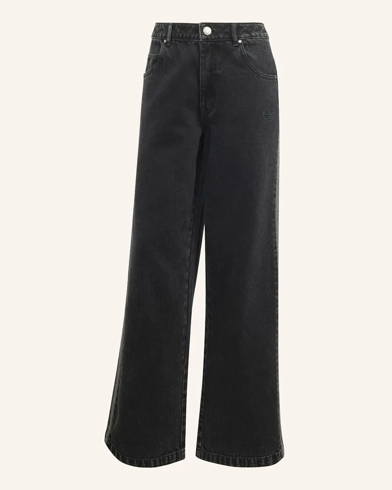 adidas ADICOLOR DENIM 3-STREIFEN TRAININGSHOSE Schwarz
