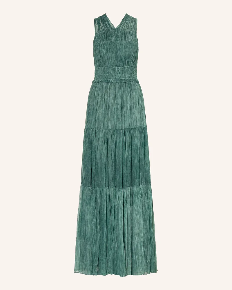 Ulla Johnson Seidenkleid Freesia Mit Plissees blau Petrol