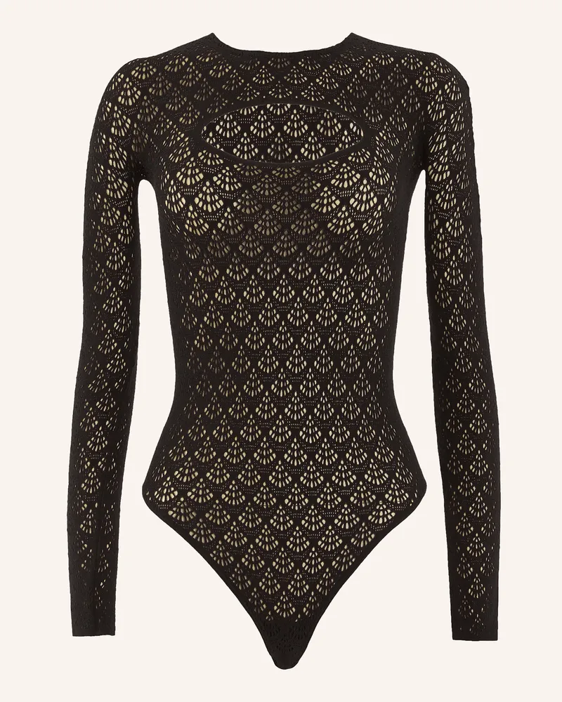 Wolford Body Mermaid Net String Body braun Dunkelbraun