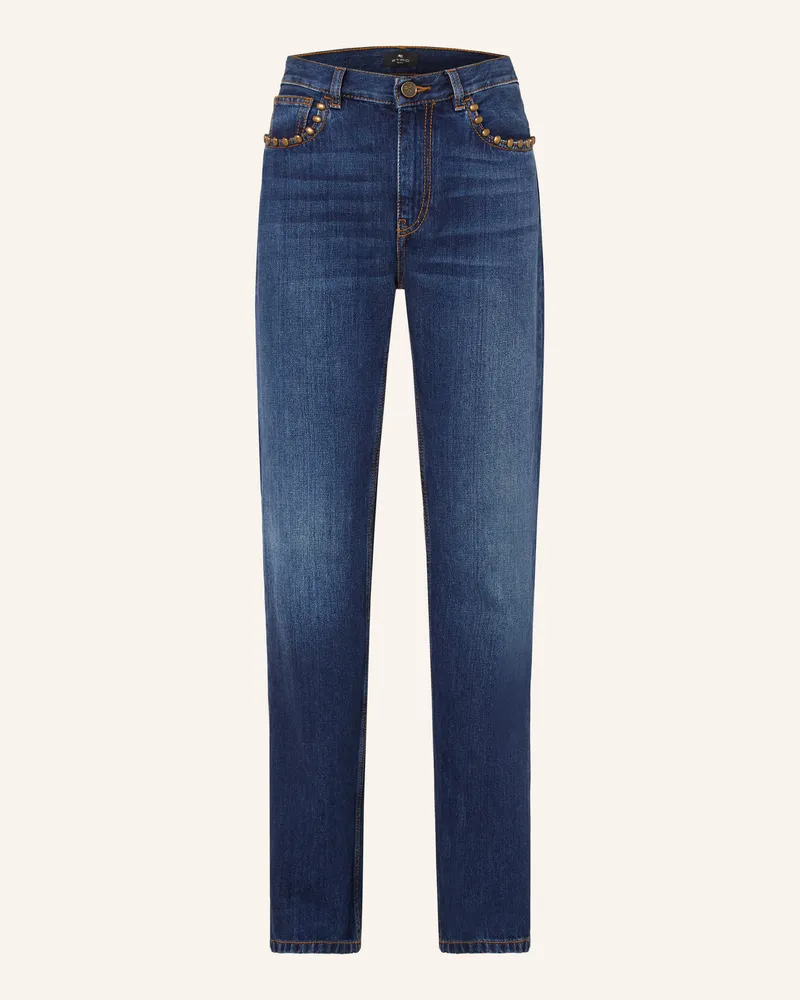 Etro Straight Jeans Mit Nieten blau S9001