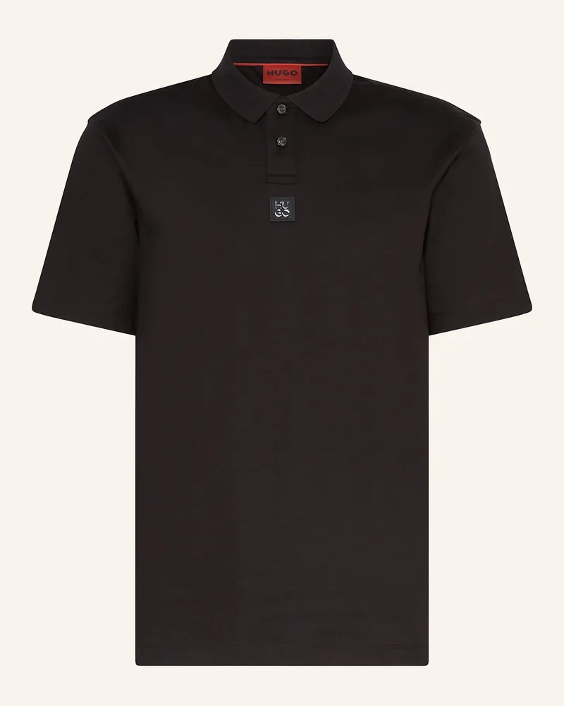 HUGO BOSS Jersey-Poloshirt Deabono schwarz Schwarz