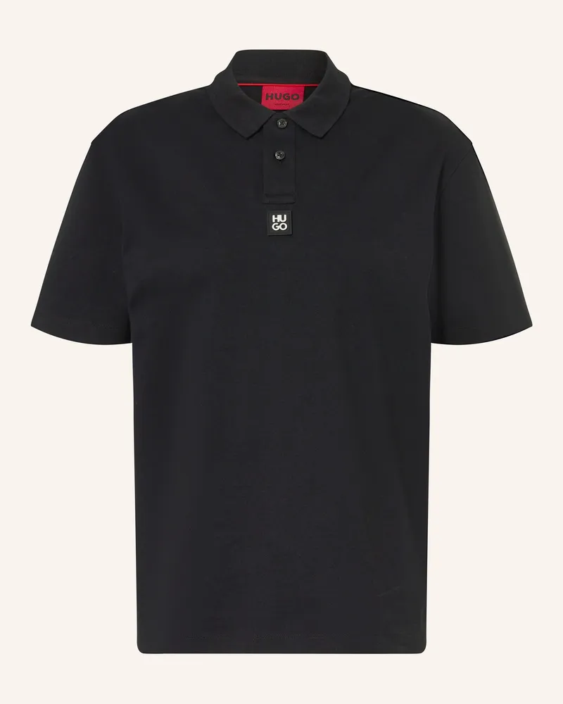 HUGO BOSS Jersey-Poloshirt Deabono schwarz Schwarz