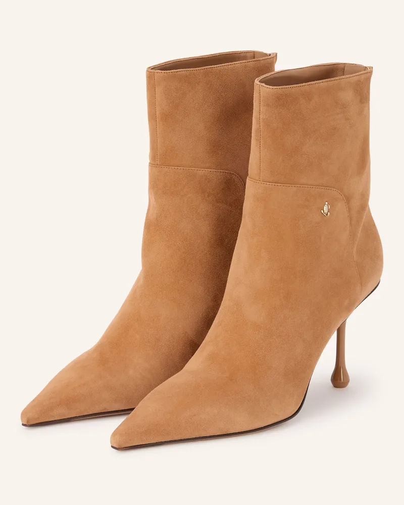 Jimmy Choo Stiefeletten Cycas 80 braun Hellbraun