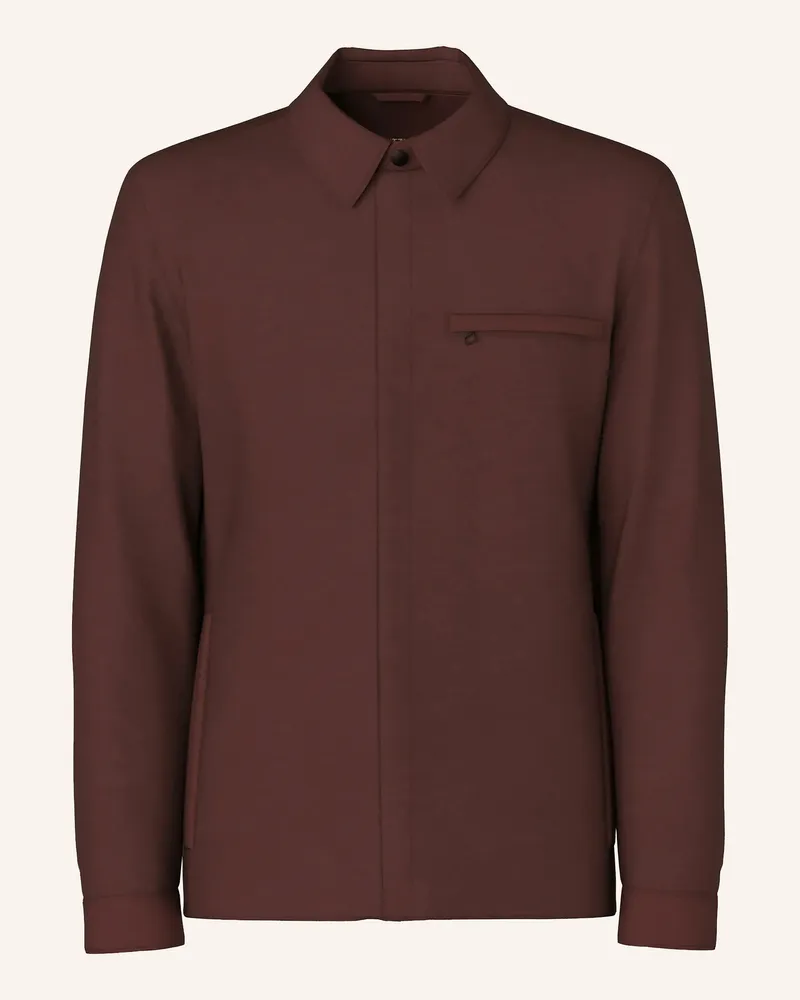 Strellson Overjacket MODENA mit Leinen Dunkelrot