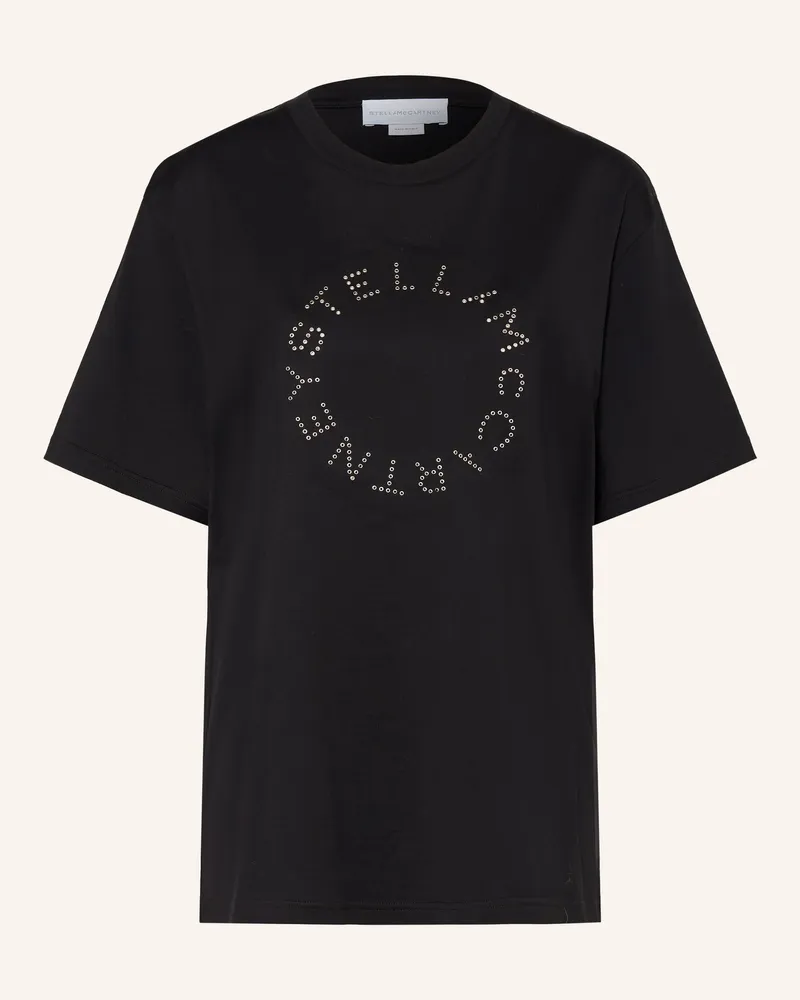 Stella McCartney T-Shirt mit Nieten Schwarz