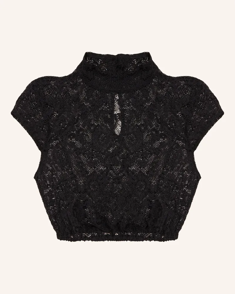 Hammerschmid Dirndlbluse Babsi Aus Spitze schwarz Schwarz