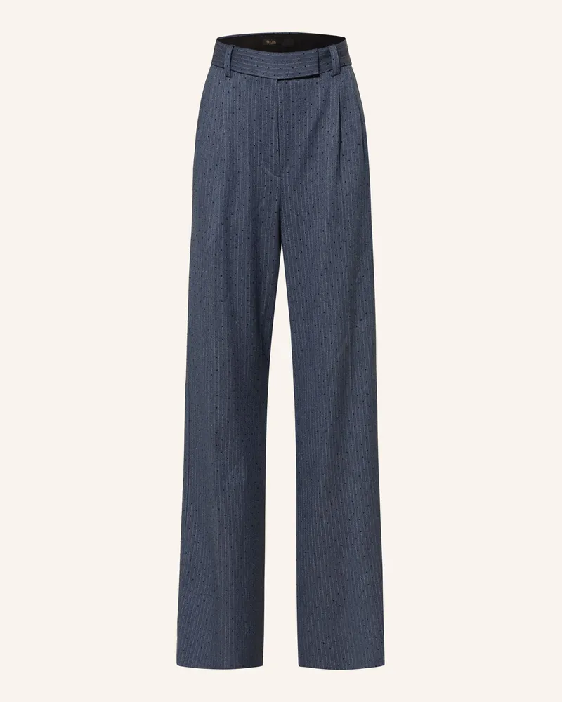Maje Marlenehose PERNONA mit Schmucksteinen Blaugrau