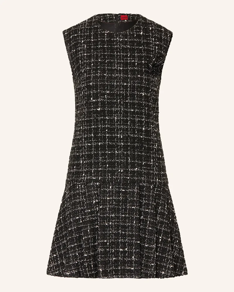 HUGO BOSS Bouclé-Kleid KABLUMI Schwarz