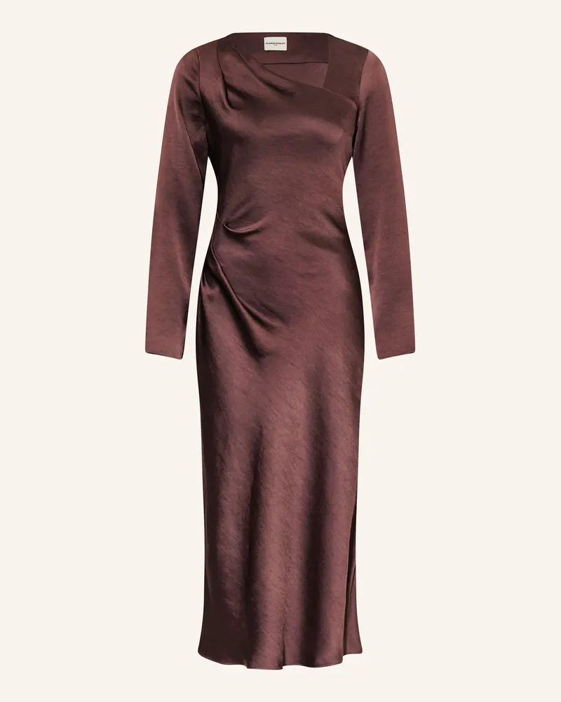 Claudie Pierlot Satinkleid Dunkelbraun