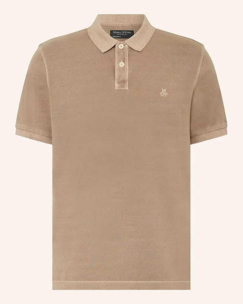 Marc O'Polo Piqué-Poloshirt Hellbraun