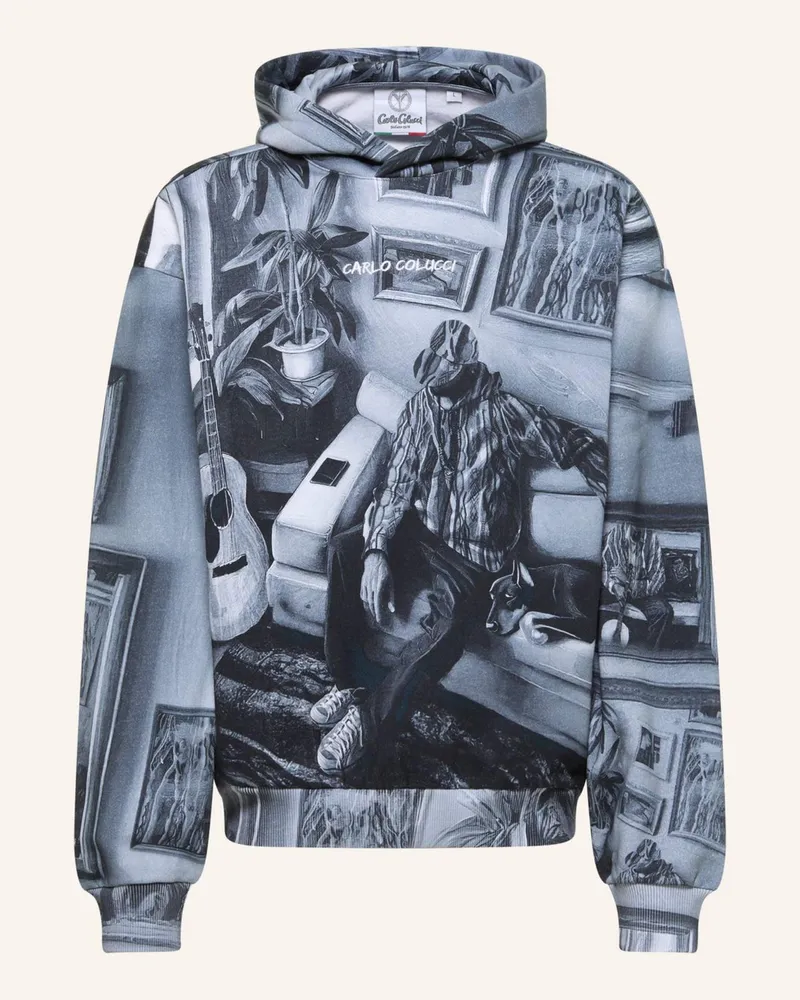 Carlo Colucci Oversize Hoodie - Impression Of Carlo Ermini schwarz Weiss