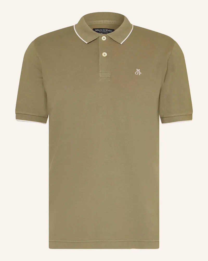Marc O'Polo Piqué-Poloshirt Regular Fit Dunkelgrün