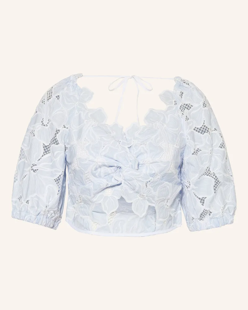 Sandro Cropped-Bluse Hellblau