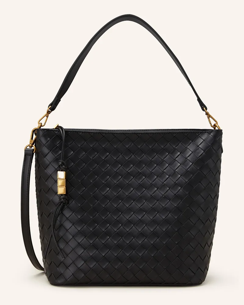 SEIDENFELT Umhängetasche KINNA mit Pouch Schwarz