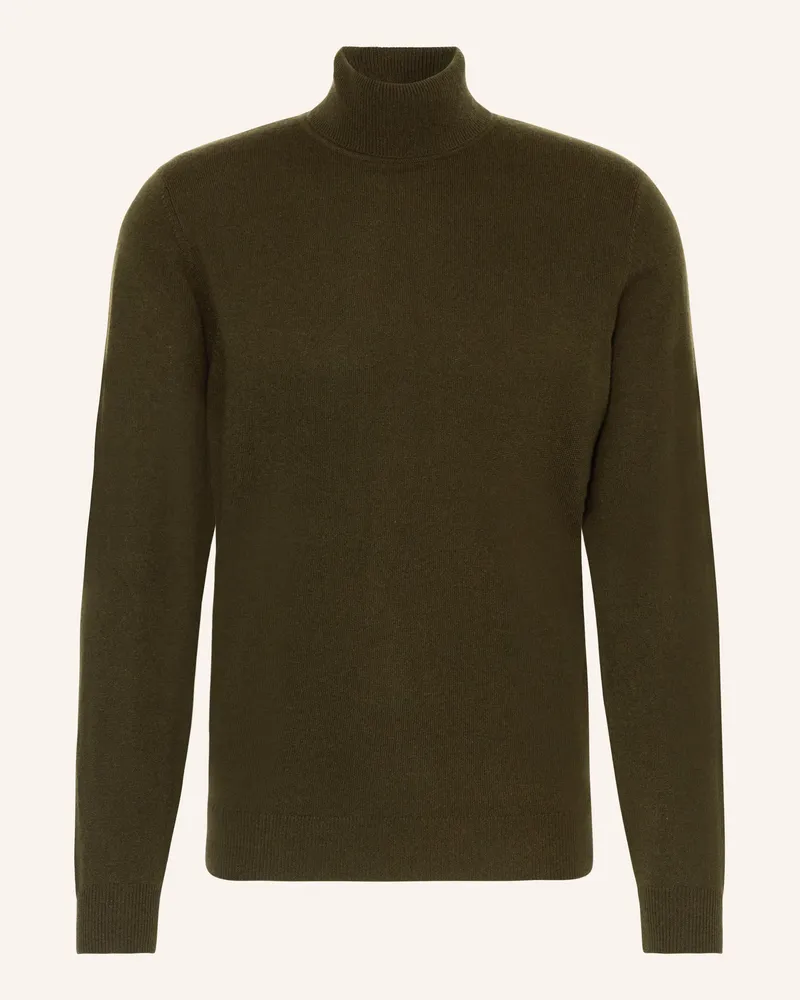 Strokesman's Rollkragenpullover aus Cashmere Oliv