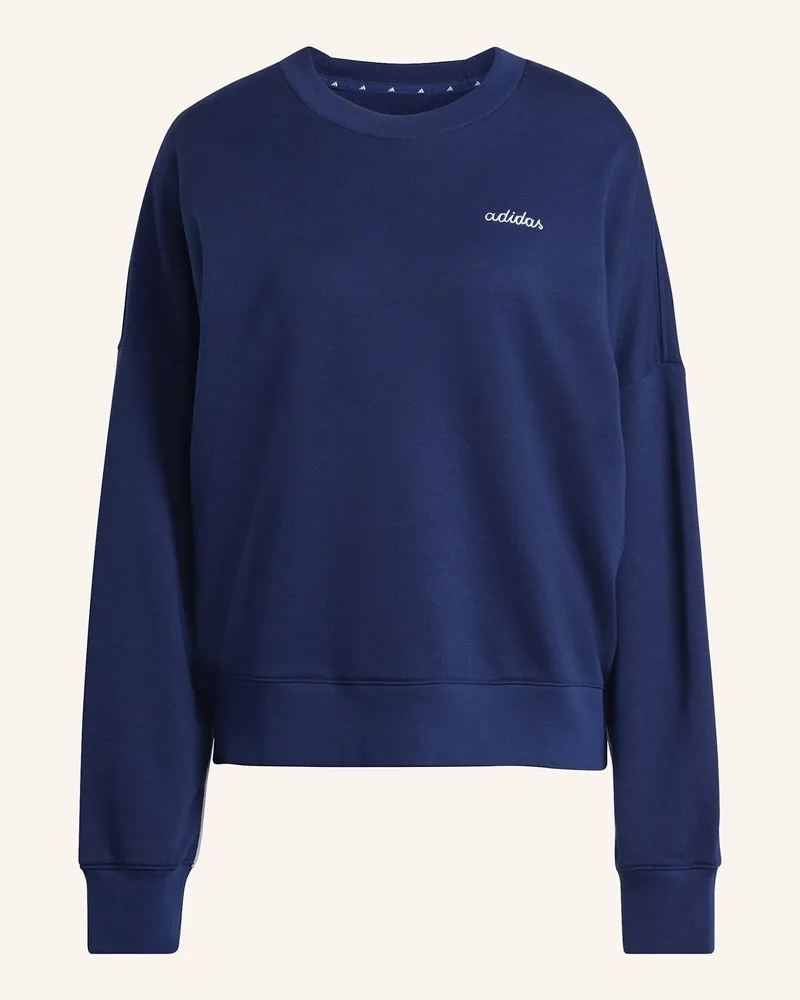 adidas SEASONAL ESSENTIALS COLORPOP SWEATSHIRT MIT AUFGESTICKTER GRAFIK Blau