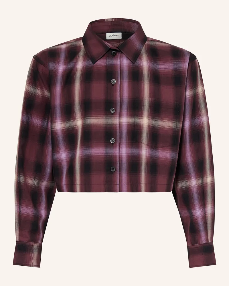 S.Oliver Hemdbluse rot Dunkellila