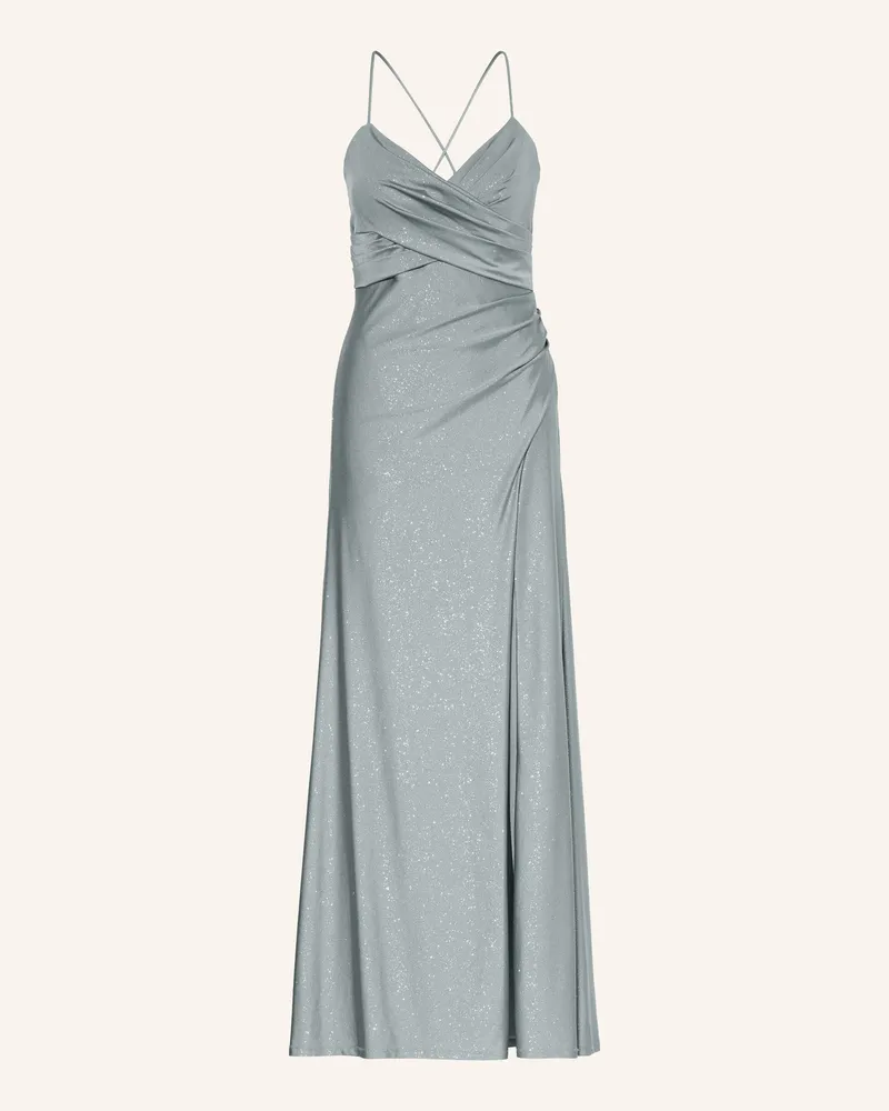 Vera Mont Abendkleid Mit Glitzergarn blau Blaugrau