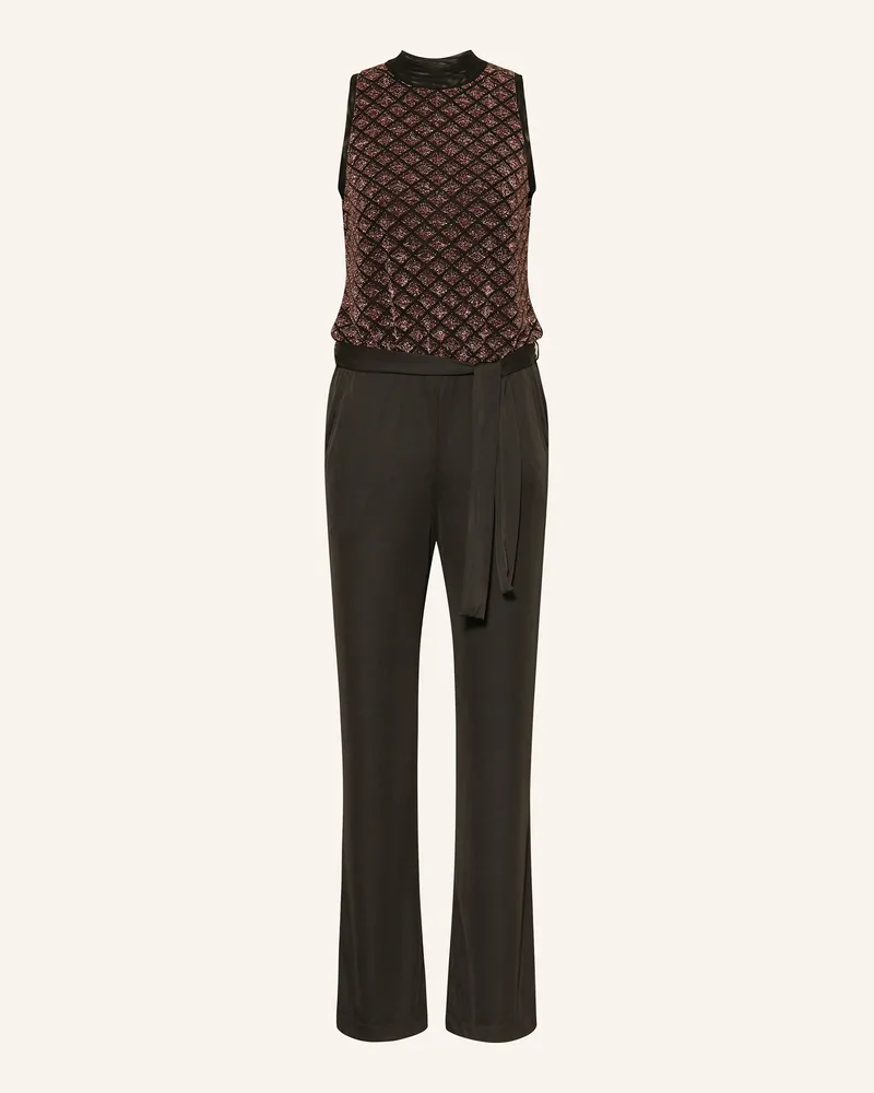 ana alcazar Jumpsuit mit Glitzergarn Hellrot