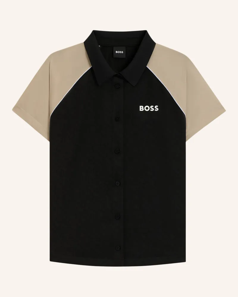 HUGO BOSS Casual Top ELLICI2 Regular Fit Schwarz
