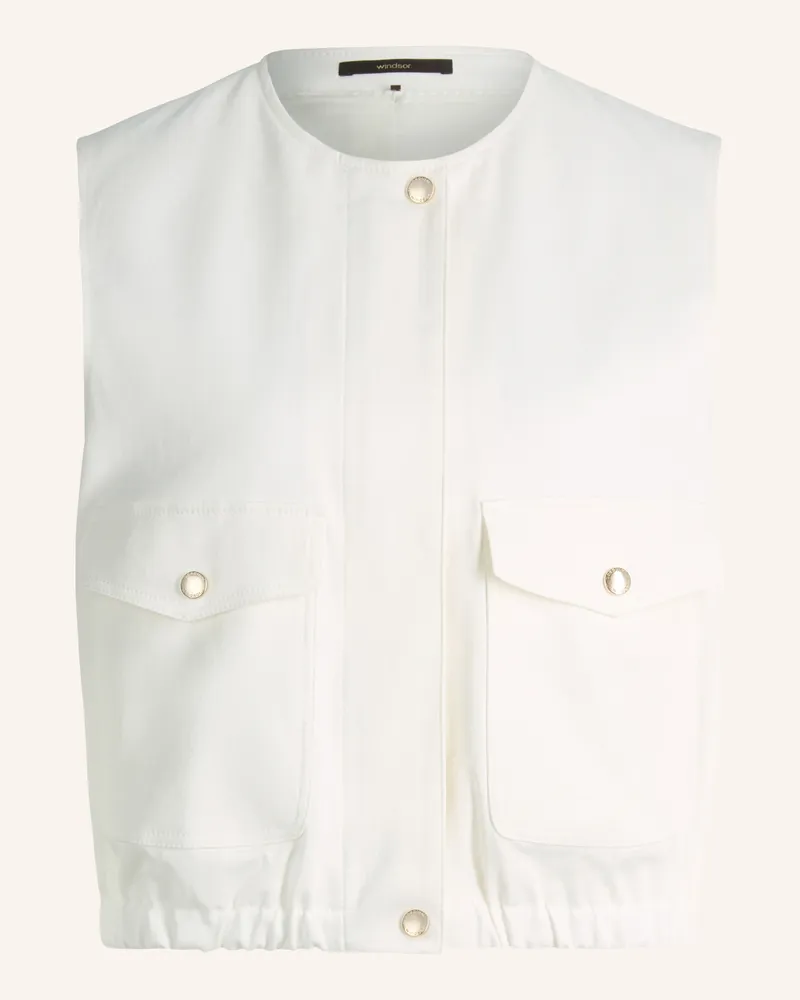 windsor. Weste weiss Beige
