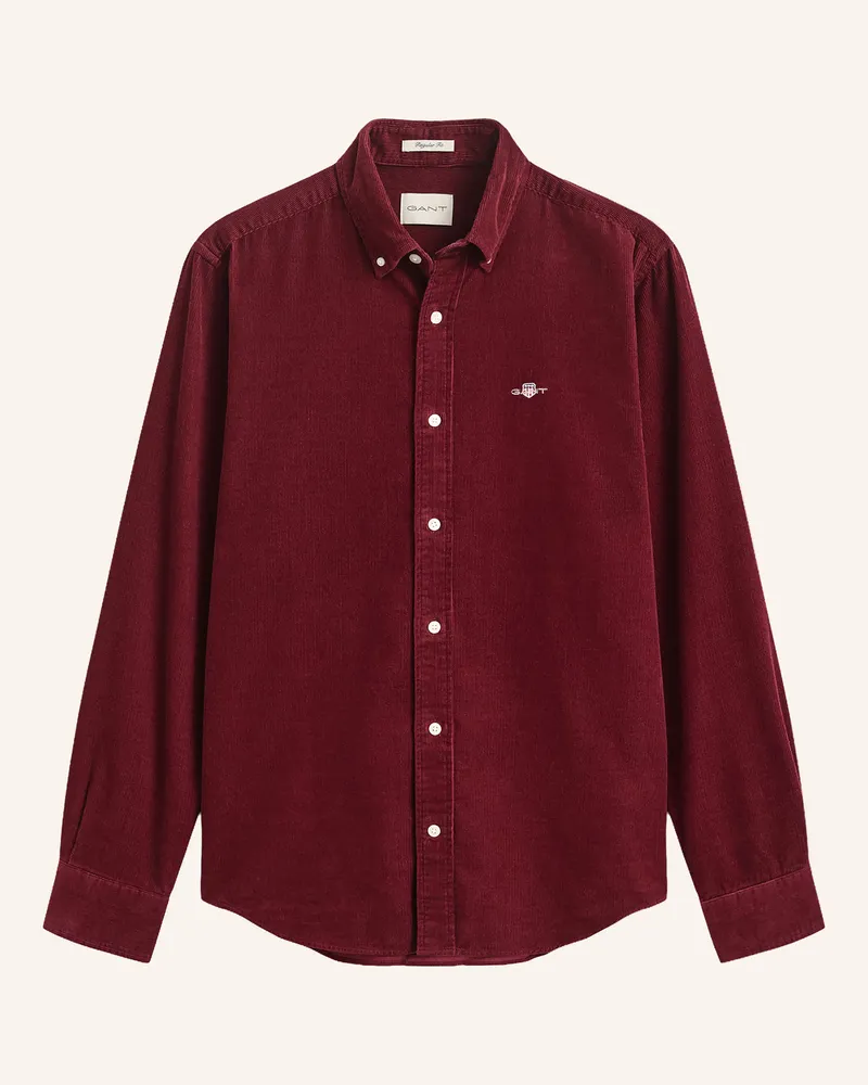Gant Cordhemd Regular Fit rot Dunkelrot