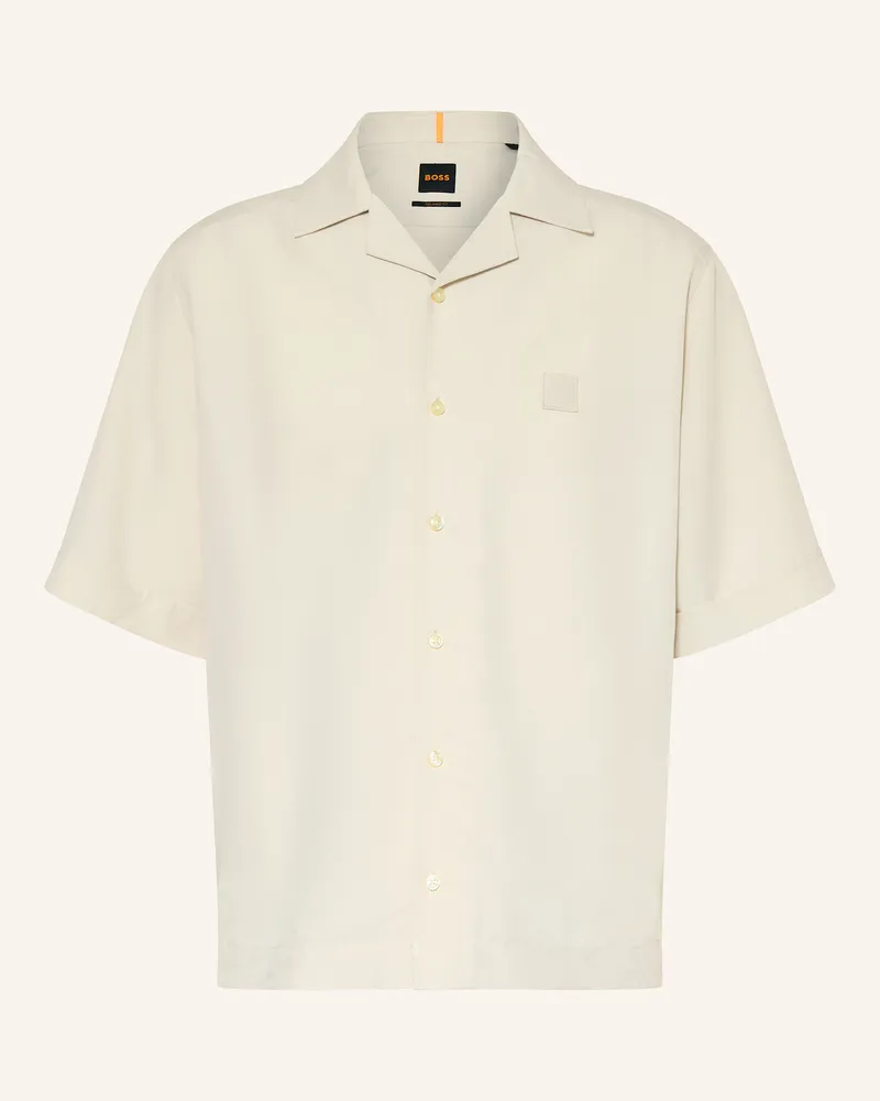 HUGO BOSS Resorthemd LAPISY Relaxed Fit Beige