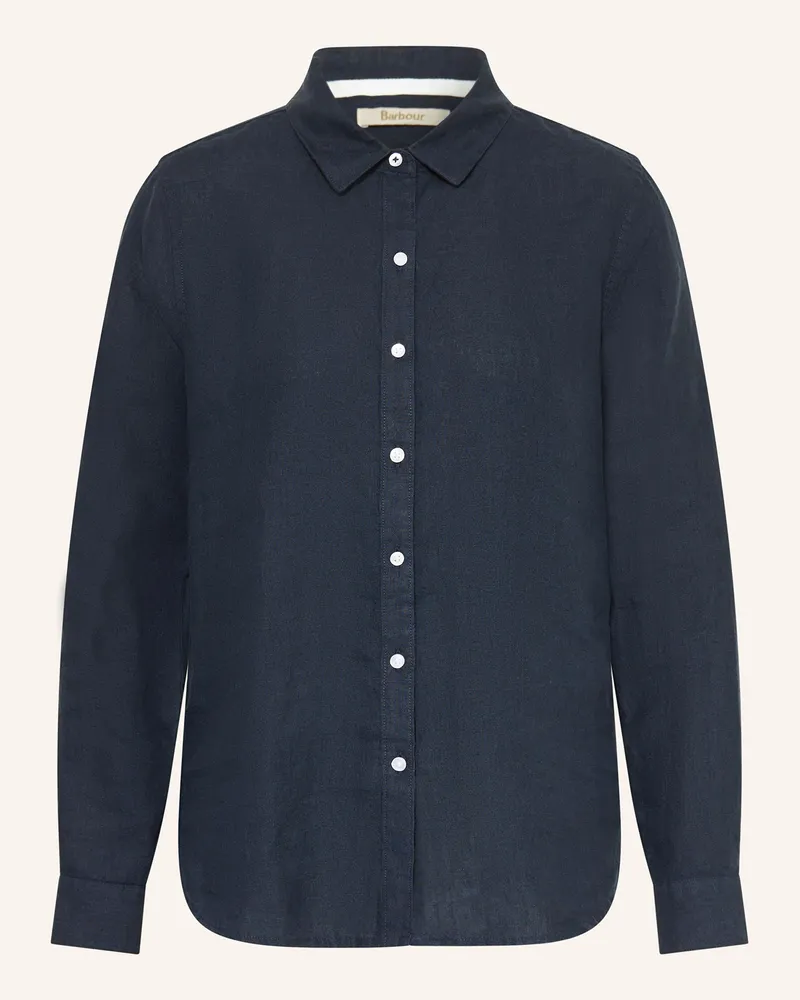 Barbour Hemdbluse MARINE aus Leinen Dunkelblau
