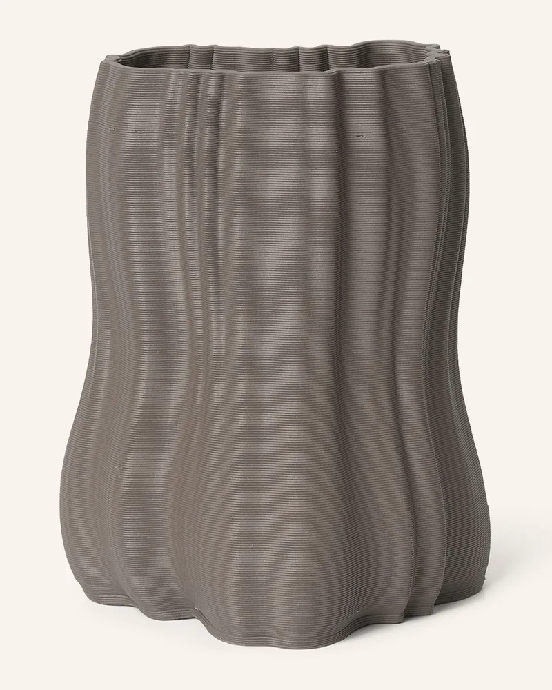 ferm LIVING Vase Moire grau Taupe