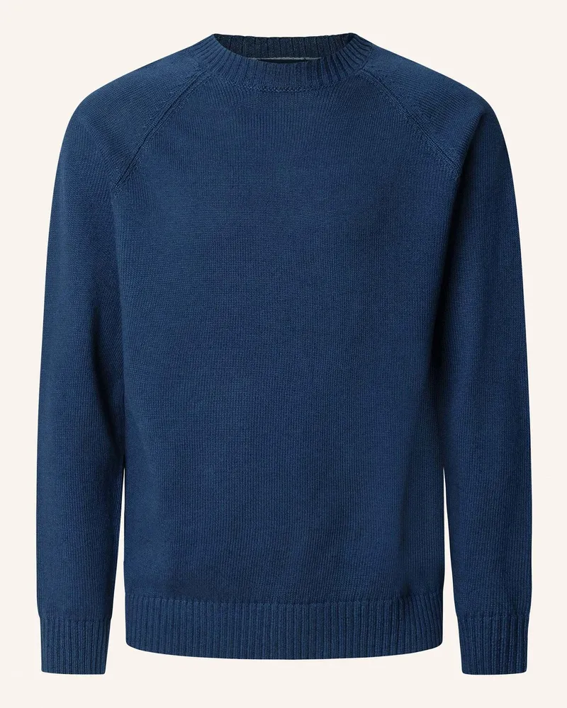 Hackett Pullover SUMMER LIN COT CREW Dunkelblau
