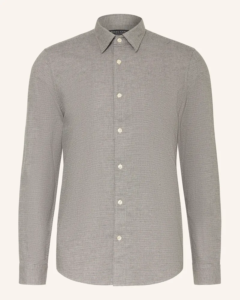 Marc O'Polo Flanellhemd Shaped Fit grau Dunkelgrau