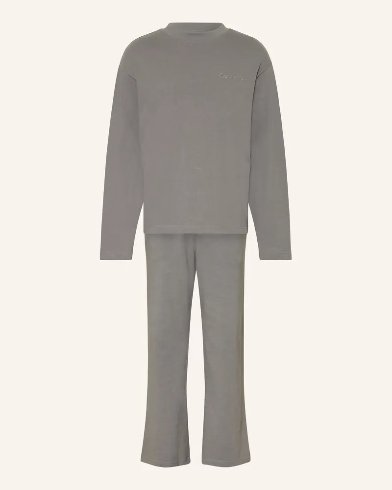 Calvin Klein Schlafanzug Grau