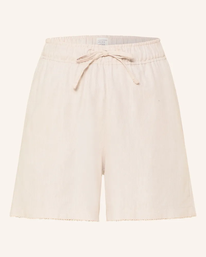 Schiesser Lounge-Shorts Mix+Relax Mit Leinen beige Ecru