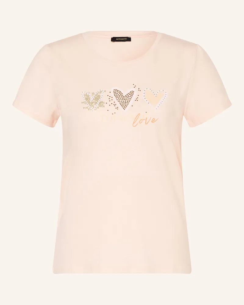 More & More T-Shirt mit Schmucksteinen Hellorange
