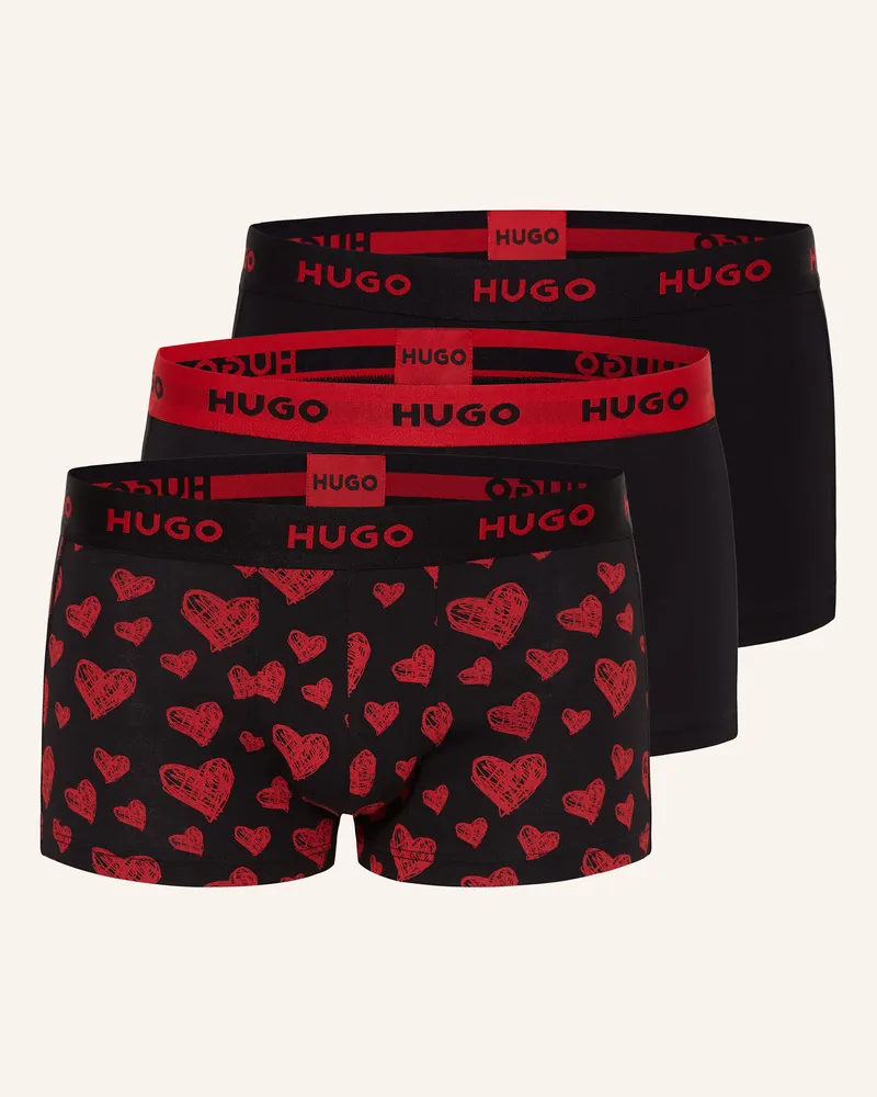 HUGO BOSS 3er-Pack Boxershorts Schwarz