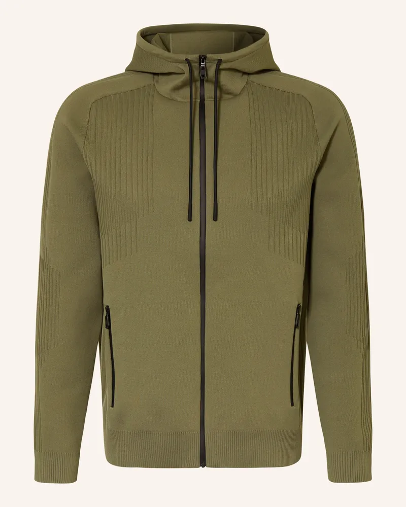 HUGO BOSS Sweatjacke Active Push gruen Oliv