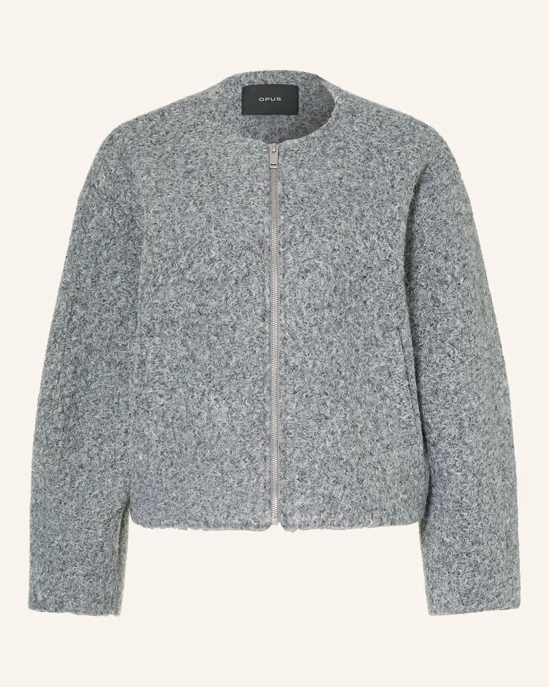 OPUS Overjacket Hurlisa Aus Bouclé grau Grau