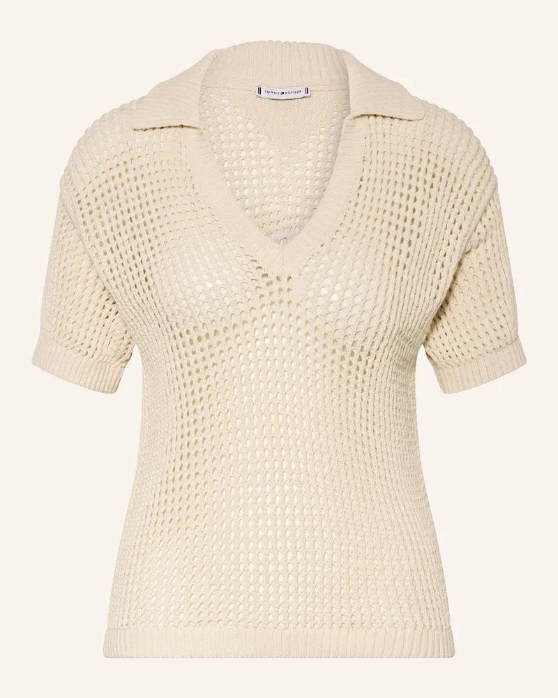 Tommy Hilfiger Häkelshirt beige Creme