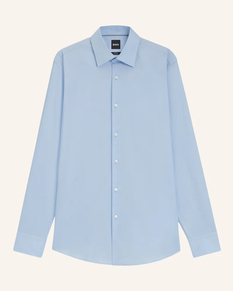 HUGO BOSS Business Hemd H-HANK-KENT-C1-214 Slim Fit Hellblau