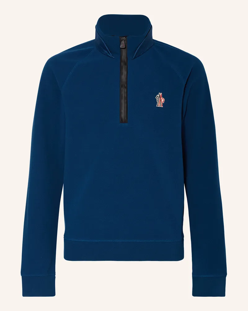 Moncler Fleece-Pullover Blau