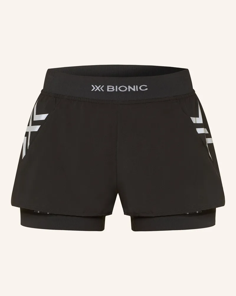 X-Bionic 2-in-1-Laufshorts TWYCE® RACE Schwarz