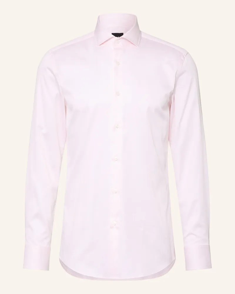 HUGO BOSS Hemd Hank Slim Fit rosa Weiss
