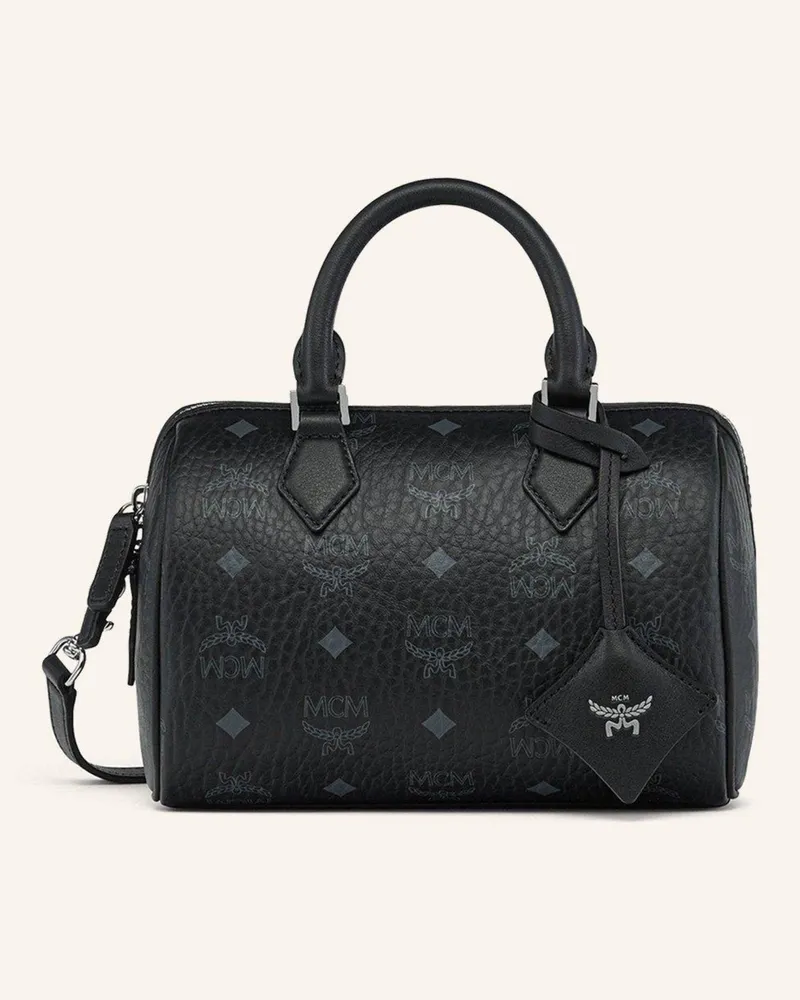 MCM Handtasche Ella Boston Visetos schwarz Black