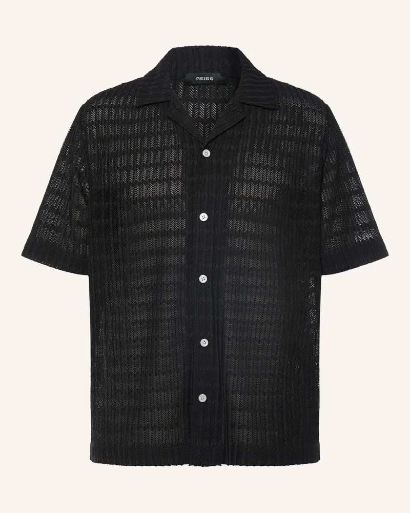 Reiss Resorthemd Sid Comfort Fit Aus Jersey schwarz Schwarz