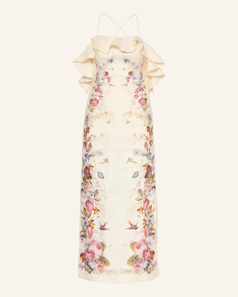 Zimmermann Kleid Patience Mit Glitzergarn weiss Creme