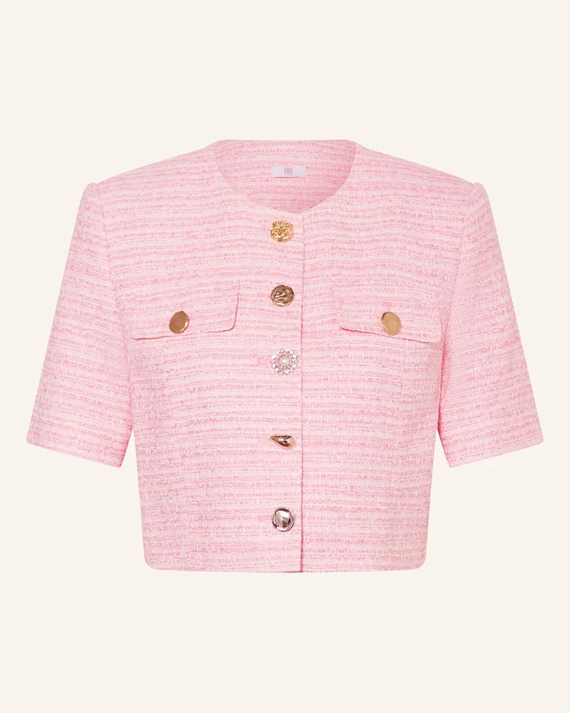 Riani Cropped-Kastenjacke aus Tweed Rosa